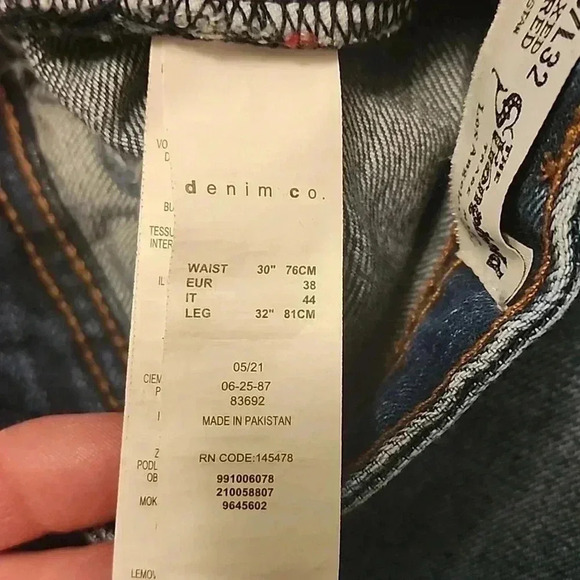 The Stronghold Relaxed Tapered Button Fly Dark Wash Jeans Size 30x32 - Picture 6 of 9